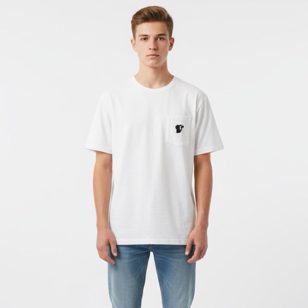 UT UNIQLO Pokemon Gotta Catch ‘Em All…! White T-Shirt with Pikachu Pocket Size M